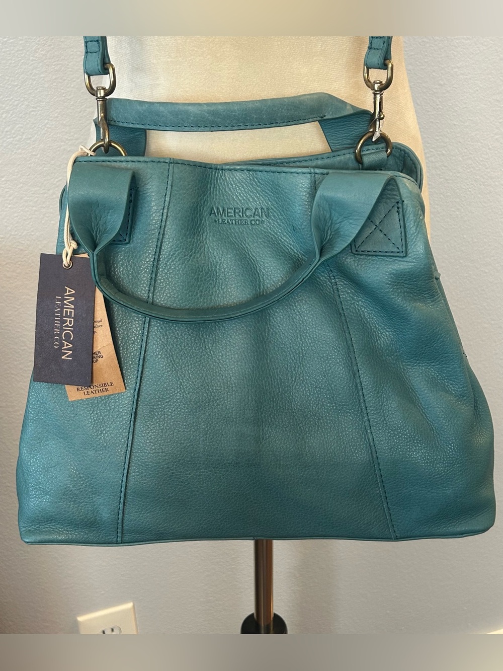 American Leather Co. Mini Ada Leather Satchel   NWT